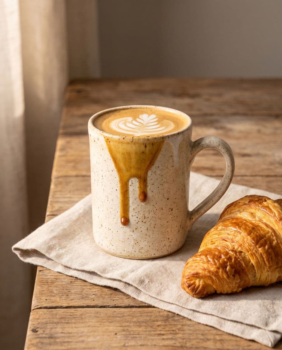 One reference: the same mug, a new scene.