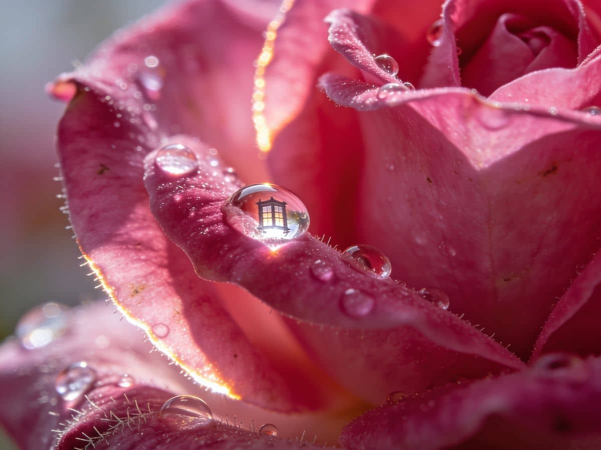 Droplets on a petal